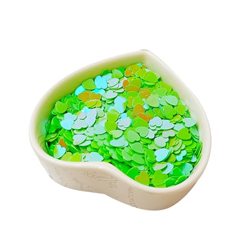 Leliafleury 6 mm grünes Herz-Pailletten-Konfetti, schillerndes herzförmiges Konfetti, PVC, Glitzer-Pailletten für Hochzeits-Party-Dekorationen, 20 g Leliafleury 6 mm grünes Herz-Pailletten-Konfetti, schillerndes herzförmiges Konfetti, PVC, Glitzer-Pailletten für Hochzeits-Party-Dekorationen, 20 g von Leliafleury