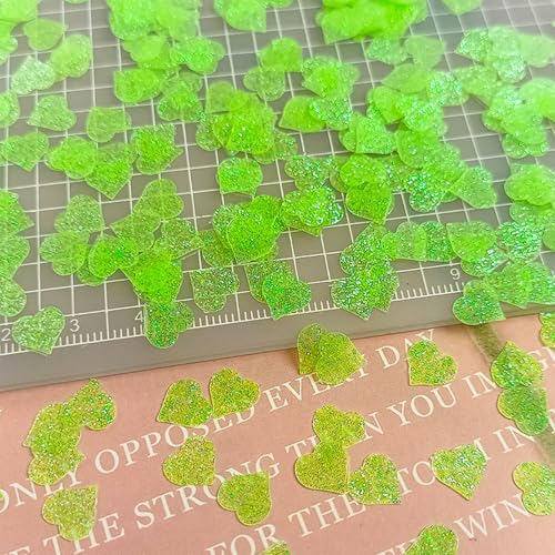 Leliafleury 8 mm grüne Herz-Pailletten, Konfetti, Glitzer, Herz, Konfetti, PVC, flache lose Pailletten für Hochzeits-Party-Dekorationen, 20 g Leliafleury 8 mm grüne Herz-Pailletten, Konfetti, Glitzer, Herz, Konfetti, PVC, flache lose Pailletten für Hochzeits-Party-Dekorationen, 20 g von Leliafleury