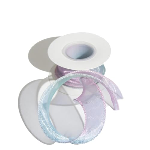 Organza-Chiffonband mit Farbverlauf, 4 cm x 9,1 m, schillerndes Organzaband für Bastelarbeiten, Geschenkverpackungen, Rot/Blau Organza-Chiffonband mit Farbverlauf, 4 cm x 9,1 m, schillerndes Organzaband für Bastelarbeiten, Geschenkverpackungen, Rot/Blau von Leliafleury