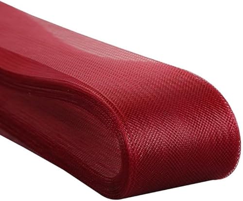 Roter steifer Rosshaar-Zopf, Polyester, Rosshaar-Zopf, steifer Zopf, zum Ausbeinen, Nähen, Hochzeitskleid, Hutzubehör, 5 cm x 20 m Roter steifer Rosshaar-Zopf, Polyester, Rosshaar-Zopf, steifer Zopf, zum Ausbeinen, Nähen, Hochzeitskleid, Hutzubehör, 5 cm x 20 m von Leliafleury