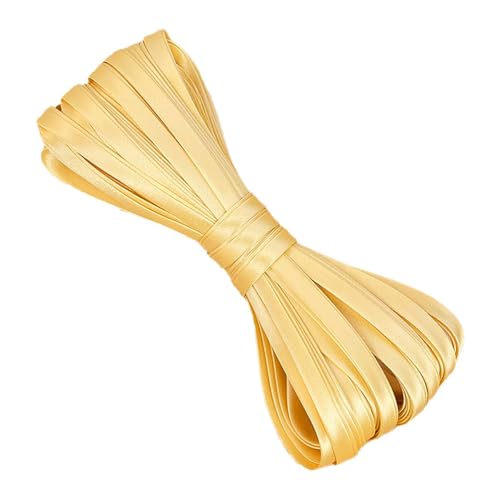 Satin-Paspelkordel, 0,6 cm x 5 m, Paspelband, Lippenkordel, gelbe Bindung, Paspelborte zum Nähen von Kleidung, Trimmen von Leliafleury