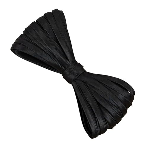Satin-Paspelkordel, 0,6 cm x 5 m, Schrägband, Lippenkordel, schwarze Bindung, paspeliert, zum Nähen von Kleidung, Trimmen Satin-Paspelkordel, 0,6 cm x 5 m, Schrägband, Lippenkordel, schwarze Bindung, paspeliert, zum Nähen von Kleidung, Trimmen von Leliafleury
