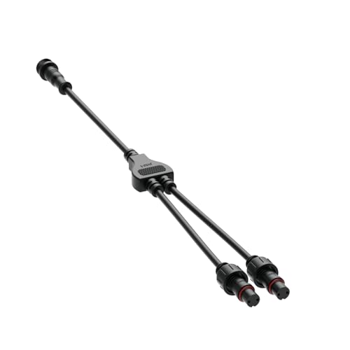 Leloco Mini Y-Verteiler für Lichterketten 2 Pin – 2-Wege Splitter Kabel IP65 Wasserdicht – Verlängerungskabel für Weihnachtsbeleuchtung, Gartenbeleuchtung, Außen- & Innenbereich von Leloco