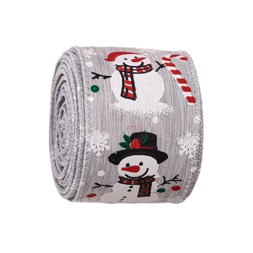 Geschenkband - Weihnachtsstoff Band | Dekoratives Juteband 5 Meter Für Haarschmuck Geburtstagsfeier Weihnachtsbaum von Lembeauty