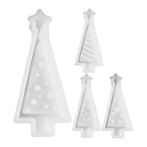 Gießform für Weihnachtskerzen,Weihnachtsbaum Form Kerzengießform | 4-teilig Basteln Deko Silikonformen Für Anfänger Erwachsene Kinder Mädchen Heimstudio Gießform für Weihnachtskerzen,Weihnachtsbaum Form Kerzengießform | 4-teilig Basteln Deko Silikonformen Für Anfänger Erwachsene Kinder Mädchen Heimstudio von Lembeauty