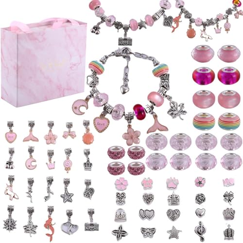 Lembeauty Kinderarmband-Herstellungsset, Bettelarmband-Herstellungsset | Buntes Schmuckarmband-Schnurmacher-Set, Perlenherstellungs-Set,Kreatives Kinder-Schmuckmacher-Schmuckperlen-Set für Mädchen im von Lembeauty