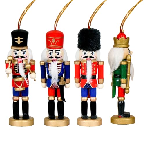 Lembeauty Weihnachts Nussknacker Deko - Nussknacker aus Holz als Sammelfiguren | 4-teilig Holzfiguren Schmuck für Christbaum Kaminsims Tischdekoration Bücherregal Wanddekoration Lembeauty Weihnachts Nussknacker Deko - Nussknacker aus Holz als Sammelfiguren | 4-teilig Holzfiguren Schmuck für Christbaum Kaminsims Tischdekoration Bücherregal Wanddekoration von Lembeauty