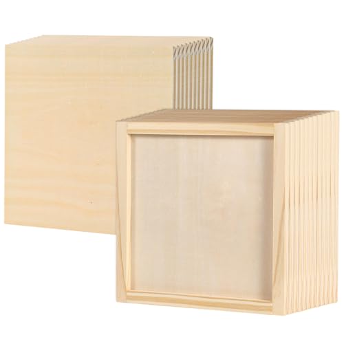 24 Stück 15 x 15 cm Kiefernholztafeln, unlackiert, quadratisch, Malplatten für Bastelarbeiten, Malerei, DIY, Zeichnen, Gießen, Kunstprojekte 24 Stück 15 x 15 cm Kiefernholztafeln, unlackiert, quadratisch, Malplatten für Bastelarbeiten, Malerei, DIY, Zeichnen, Gießen, Kunstprojekte von Lemecima