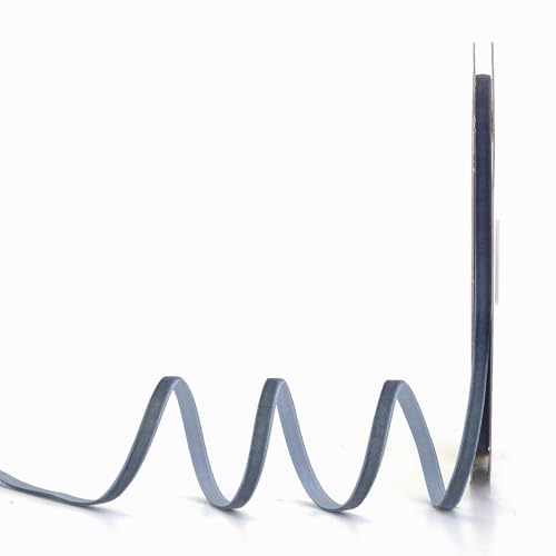 Lemon Park Dunkelblaues Samtband, 0,6 cm B x 20 m, einseitig, ideal für Geschenkverpackungen, Handarbeiten und Weihnachten, Hochzeitsdekoration (0,6 cm dunkelblau) von Lemon Park