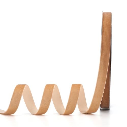 Lemon Park Khaki-Samtband, 1,6 cm B x 20 m, einseitig, ideal für Geschenkverpackungen, Haarschleifen, Handarbeit und Weihnachten, Hochzeitsdekoration (1,6 cm Khaki) von Lemon Park