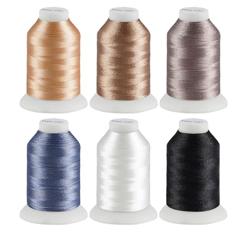 Lemonfilter Nähgarn-Set, 6 Farben, Garn zum Nähen, 450 Meter pro Spule, Polyesterfäden, Hilos para Coser für Nähmaschine, Hand oder Stickerei, Nähgarn-Sortiment für Anfänger Lemonfilter Nähgarn-Set, 6 Farben, Garn zum Nähen, 450 Meter pro Spule, Polyesterfäden, Hilos para Coser für Nähmaschine, Hand oder Stickerei, Nähgarn-Sortiment für Anfänger von Lemonfilter