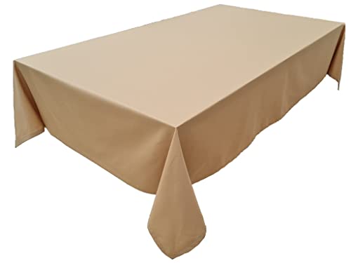 Hochwertige Tischdecke Tischwäsche aus 100% Baumwolle Kollektion Konzept, Farbe & Größe wählbar (Tischdecke - 100x100cm, Camel) von Lemos Home