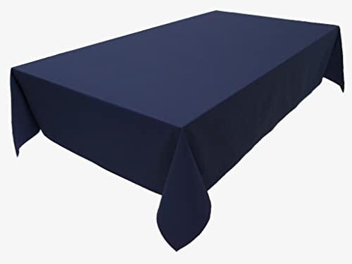Hochwertige Tischdecke Tischwäsche aus 100% Baumwolle Kollektion Konzept, Farbe & Größe wählbar (Tischdecke - 100x100cm, Marineblau) von Lemos Home