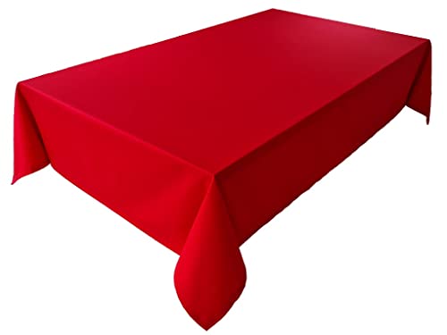 Hochwertige Tischdecke Tischwäsche aus 100% Baumwolle Kollektion Konzept, Farbe & Größe wählbar (Tischdecke - 100x100cm, Rot) von Lemos Home
