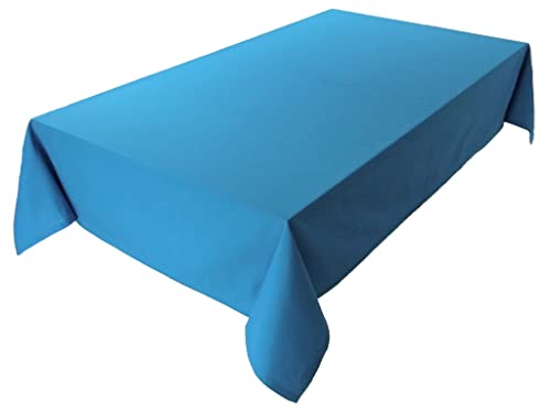 Hochwertige Tischdecke Tischwäsche aus 100% Baumwolle Kollektion Konzept, Farbe & Größe wählbar (Tischdecke - 120x160cm, Himmelblau) von Lemos Home