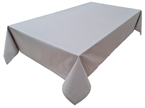 Hochwertige Tischdecke Tischwäsche aus 100% Baumwolle Kollektion Konzept, Farbe & Größe wählbar (Tischdecke - 120x160cm, Lichtgrau) von Lemos Home