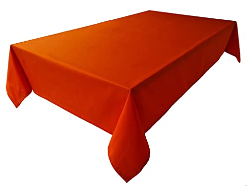 Hochwertige Tischdecke Tischwäsche aus 100% Baumwolle Kollektion Konzept, Farbe & Größe wählbar (Tischdecke - 120x160cm, Orange) von Lemos Home