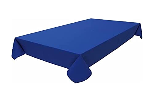 Hochwertige Tischdecke Tischwäsche aus 100% Baumwolle Kollektion Konzept, Farbe & Größe wählbar (Tischdecke - 120x160cm, Royalblau) von Lemos Home
