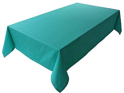 Hochwertige Tischdecke Tischwäsche aus 100% Baumwolle Kollektion Konzept, Farbe & Größe wählbar (Tischdecke - 150x150cm, Smaragdgrün) von Lemos Home
