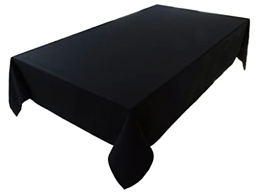Hochwertige Tischdecke Tischwäsche aus 100% Baumwolle Kollektion Konzept, Farbe & Größe wählbar (Tischdecke - 150x300cm, Schwarz) von Lemos Home