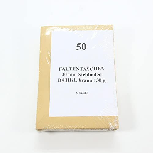 50 Faltentaschen Versandtaschen DIN B4 mit 4cm Falte von Elepa - rössler kuvert