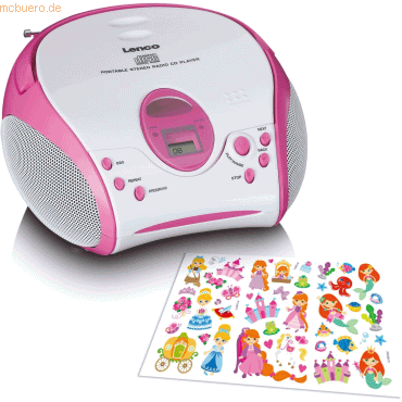 Lenco LENCO Boombox f. Kinder mit CD player, FM radio und Stickern von Lenco