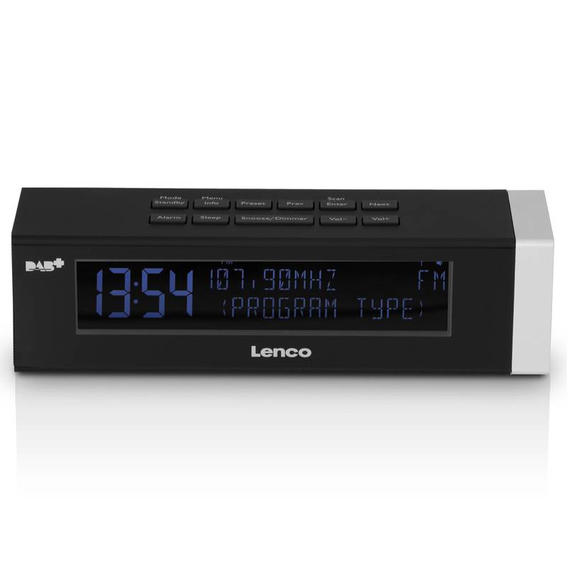Lenco Stereo Dab+/Fm Radiowecker Mit Großem Display Cr-630Bk von Lenco