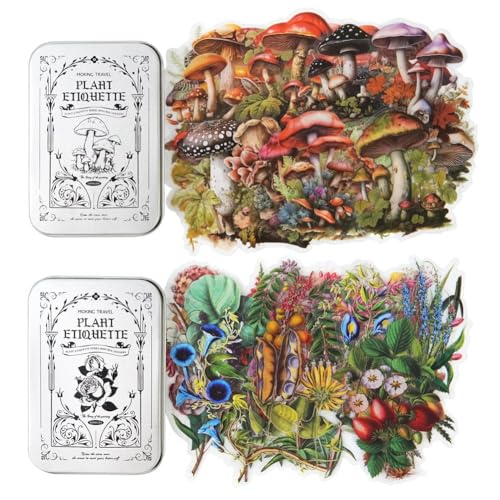 Lenotoon 100-Teiliges Pflanzenmotiv, Scrapbook-Aufkleber-Set zum Tagebuchschreiben, Ephemera-Pakete für Junk Journals, mit Aufbewahrungsbox Aus Lenotoon 100-Teiliges Pflanzenmotiv, Scrapbook-Aufkleber-Set zum Tagebuchschreiben, Ephemera-Pakete für Junk Journals, mit Aufbewahrungsbox Aus von Lenotoon