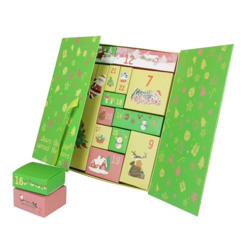 Lenotoon Diy Adventskalender 2024 Diy Weihnachts-Adventskalender Leeres Box-Set Befüllbare Boxen für 24 Countdown Machen Sie Feiertage von Lenotoon