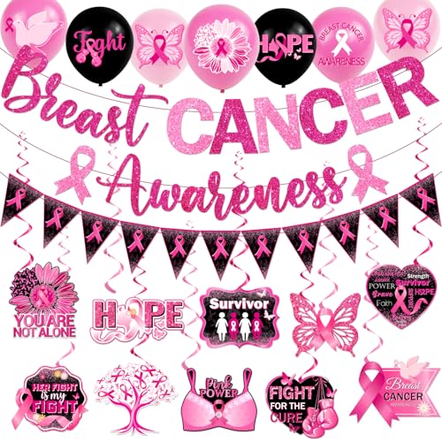 Brustkrebsparty-Dekorationen, rosa Schleife, hängende Wirbel, Brustkrebs-Bewusstseinsdekoration, Deckenaufhängung für Brustkrebs-Bewusstseins-Monatsdekorationen Brustkrebsparty-Dekorationen, rosa Schleife, hängende Wirbel, Brustkrebs-Bewusstseinsdekoration, Deckenaufhängung für Brustkrebs-Bewusstseins-Monatsdekorationen von Lenyunge