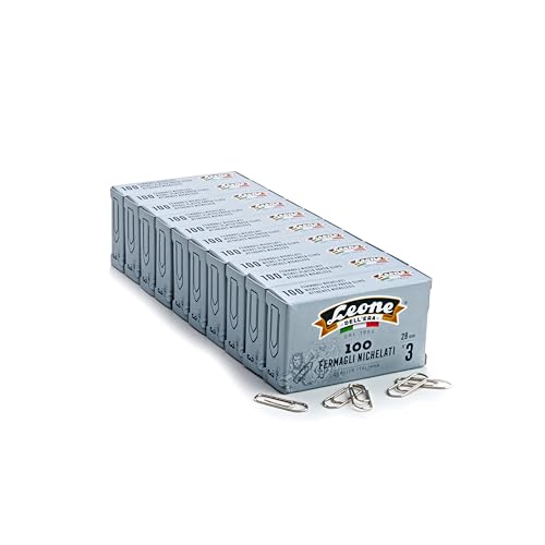 Dell'Era Klammern, vernickelt, 1.000 Stück, Nr. 3 – mm 28 – Queue mit 10 Schachteln à 100 Stück – Made in Italy Dell'Era Klammern, vernickelt, 1.000 Stück, Nr. 3 – mm 28 – Queue mit 10 Schachteln à 100 Stück – Made in Italy von Leone Dell'Era