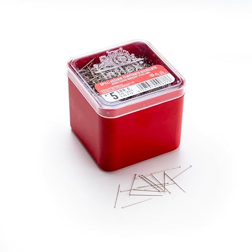 Inflex-Nadeln Nr. 5 (mm. 0,60 x 28) aus gehärtetem Stahl, vernickelt, Box mit 500 g von Leone Dell'Era
