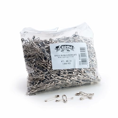 Sicherheitsnadeln vernickelt Nr. 2 im Beutel mit 1.000 Stück - 0,90 x 38 mm Sicherheitsnadeln vernickelt Nr. 2 im Beutel mit 1.000 Stück - 0,90 x 38 mm von Leone Dell'Era