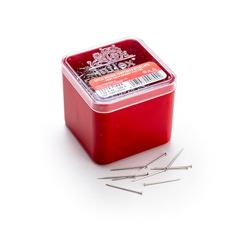 Inflex Flachkopfnadeln für Pelzmäntel - 1,25 x 35 mm - aus gehärtetem vernickeltem Stahl - 500 g Box von Leone dell'Era