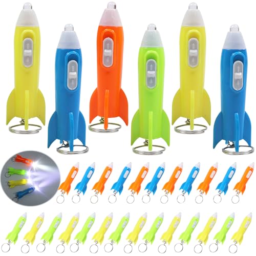 30 Stück Raketen-Mini Taschenlampe Schlüsselanhänger Kinder, Mitgebsel Kindergeburtstag, Tombola Preise, Wundertüte Kinder, Mitbringsel Kinder, Kleine Geschenktüten, Handtaschen, Rucksack-Ornamente 30 Stück Raketen-Mini Taschenlampe Schlüsselanhänger Kinder, Mitgebsel Kindergeburtstag, Tombola Preise, Wundertüte Kinder, Mitbringsel Kinder, Kleine Geschenktüten, Handtaschen, Rucksack-Ornamente von Leonshco