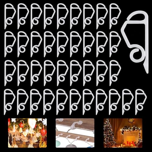 Leonshco 120 Stücke Weihnachtslicht Clips, Mini Dachrinne Lichterkette Befestigung Regenrinne, Hang Haken, Dachrinnenhaken Zubehör für die weihnachtliche Gartendekoration Leonshco 120 Stücke Weihnachtslicht Clips, Mini Dachrinne Lichterkette Befestigung Regenrinne, Hang Haken, Dachrinnenhaken Zubehör für die weihnachtliche Gartendekoration von Leonshco