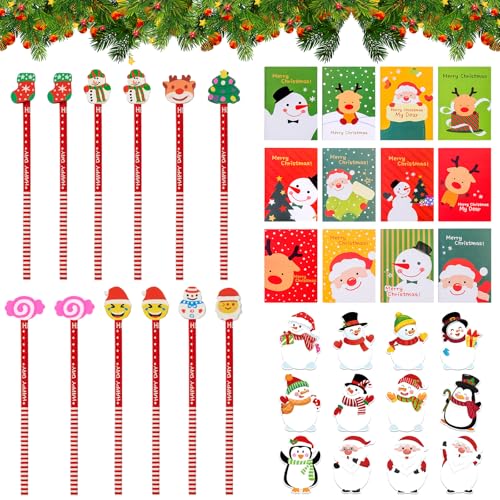 Weihnachten Schreibwaren Set enthält 12 Mini Notizbuch, 12 Weihnachtsstifte, 12 Weihnachtliche Haftnotizen, Kleine Weihnachtsgeschenke, Schulbüro Familie, Weihnachten Kreativ Geschenk für Schüler Weihnachten Schreibwaren Set enthält 12 Mini Notizbuch, 12 Weihnachtsstifte, 12 Weihnachtliche Haftnotizen, Kleine Weihnachtsgeschenke, Schulbüro Familie, Weihnachten Kreativ Geschenk für Schüler von Leonshco