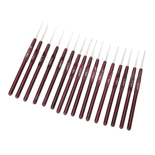 Häkelnadel Set 16 Stück Häkelnadeln, Häkelset für Anfänger Erwachsene Kinder, ergonomisches Griff-Set, extra langes Stricken mit Maschenmarkierern, Geschenk für Frauen, Erwachsene, Kinder, Anfänger von Leopacat