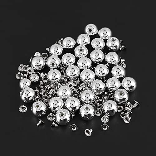 Runde Nieten Round Rivets, Runde Nieten Perle Nieten, Hochfeste Edelstahl-Perlenietung Mit Korrosionsschutz Rotationskopf Für Kleidung und Mänteln (18.00/13.00/2.00) von Leopacat