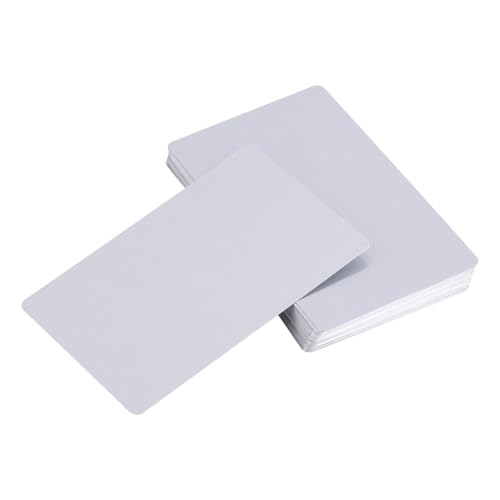 Visitenkarten, blanko, Metall, benutzerdefinierte Karten, Lasermarke, graviert, für Besucher, eloxiert, bedruckbar, doppelseitiger Druck, wasserdicht, für Haus, Büro, Kunden, DIY-Geschenk, VIP (Silber Visitenkarten, blanko, Metall, benutzerdefinierte Karten, Lasermarke, graviert, für Besucher, eloxiert, bedruckbar, doppelseitiger Druck, wasserdicht, für Haus, Büro, Kunden, DIY-Geschenk, VIP (Silber von Leopacat