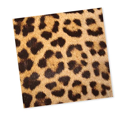 20 Servietten * Leopard * für Geburtstag, Party und Mottoparty | Napkins Papierservietten Raubtiere Set von DH-Konzept