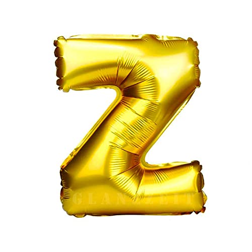 Lepep 40 cm Gold Luftballons Zahlen von 0 bis 9 Buchstaben von A bis Z Party Deko Ballons für Geburtstag Babydusche Brautparty Hochzeit Abschlussball Dekoration Folienballons (Buchstabe Z) von Lepep