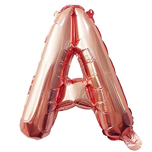 Lepep 40 cm Roségold Luftballons Zahlen von 0 bis 9 Buchstaben von A bis Z Party Deko Ballons für Geburtstag Babydusche Brautparty Hochzeit Abschlussball Folienballons Dekoration (Buchstabe A) von Lepep