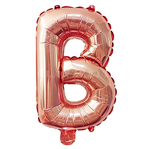 Lepep 40 cm Roségold Luftballons Zahlen von 0 bis 9 Buchstaben von A bis Z Party Deko Ballons für Geburtstag Babydusche Brautparty Hochzeit Abschlussball Folienballons Dekoration (Buchstabe B) von Lepep