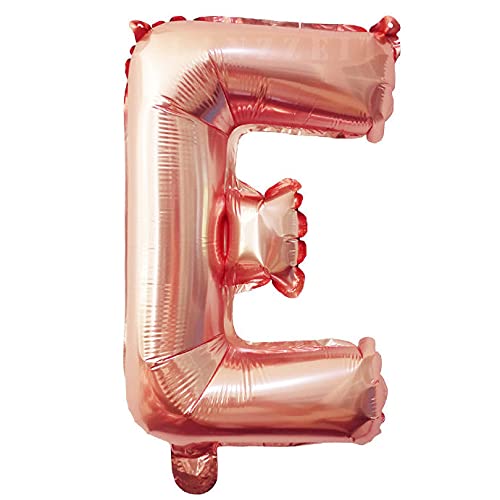 Lepep 40 cm Roségold Luftballons Zahlen von 0 bis 9 Buchstaben von A bis Z Party Deko Ballons für Geburtstag Babydusche Brautparty Hochzeit Abschlussball Folienballons Dekoration (Buchstabe E) von Lepep
