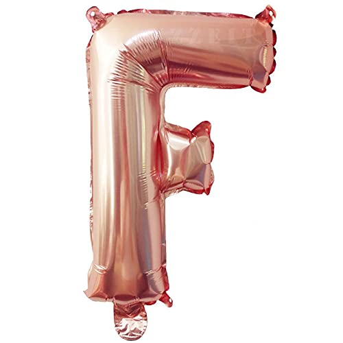 Lepep 40 cm Roségold Luftballons Zahlen von 0 bis 9 Buchstaben von A bis Z Party Deko Ballons für Geburtstag Babydusche Brautparty Hochzeit Abschlussball Folienballons Dekoration (Buchstabe F) von Lepep