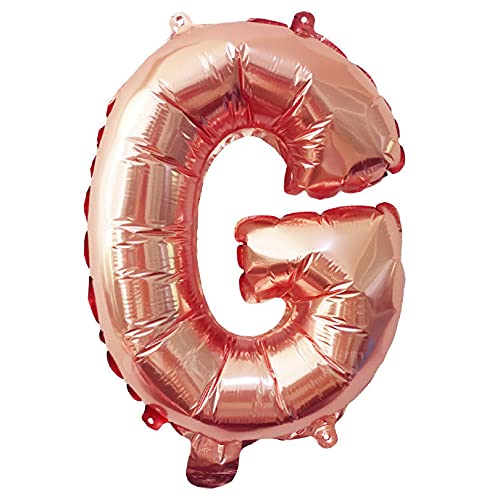 Lepep 40 cm Roségold Luftballons Zahlen von 0 bis 9 Buchstaben von A bis Z Party Deko Ballons für Geburtstag Babydusche Brautparty Hochzeit Abschlussball Folienballons Dekoration (Buchstabe G) von Lepep