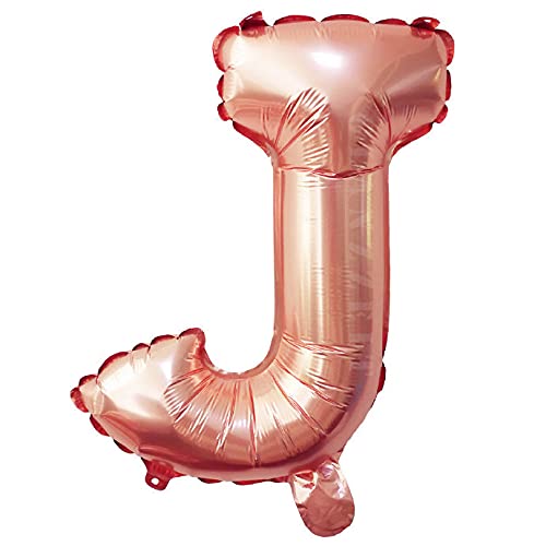 Lepep 40 cm Roségold Luftballons Zahlen von 0 bis 9 Buchstaben von A bis Z Party Deko Ballons für Geburtstag Babydusche Brautparty Hochzeit Abschlussball Folienballons Dekoration (Buchstabe J) von Lepep