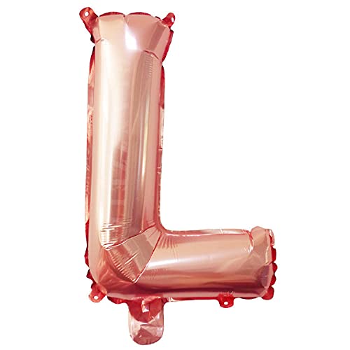 Lepep 40 cm Roségold Luftballons Zahlen von 0 bis 9 Buchstaben von A bis Z Party Deko Ballons für Geburtstag Babydusche Brautparty Hochzeit Abschlussball Folienballons Dekoration (Buchstabe L) von Lepep