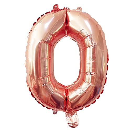 Lepep 40 cm Roségold Luftballons Zahlen von 0 bis 9 Buchstaben von A bis Z Party Deko Ballons für Geburtstag Babydusche Brautparty Hochzeit Abschlussball Folienballons Dekoration (Buchstabe O) von Lepep